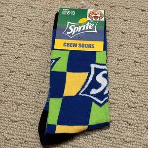 New Sprite Novelty Crew Socks Size 6-12/13 - Men's/Women's -